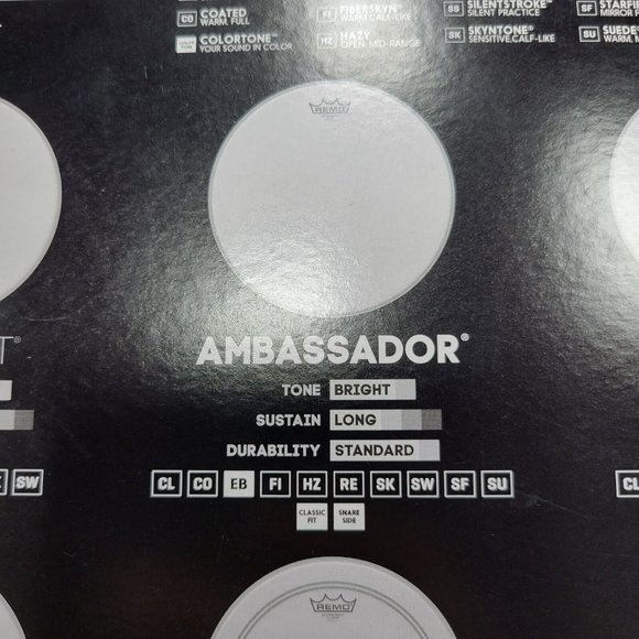 Remo 8" Coated Ambassador for Practice Pad Drum Head White - Picture 3 of 7